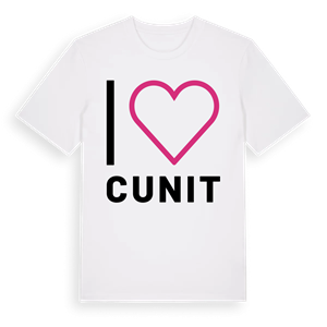 Jag älskar Cunit t-shirt stort tryck – ekologisk bomull t-shirt från Pinshirt