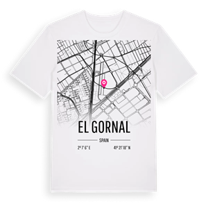 el Gornal karta t-shirt – ekologisk bomull t-shirt från Pinshirt