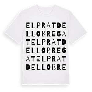 el Prat de Llobregat ordlek t-shirt – ekologisk bomull t-shirt från Pinshirt