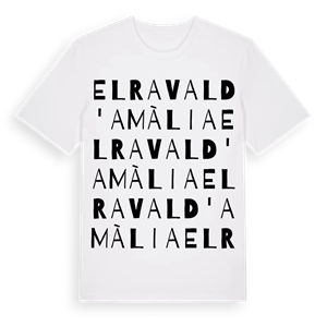 el Raval d'Amàlia ordlek t-shirt – ekologisk bomull t-shirt från Pinshirt