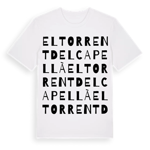 el Torrent del Capellà ordlek t-shirt – ekologisk bomull t-shirt från Pinshirt