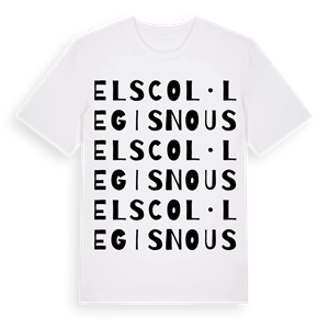 els Col·legis Nous ordlek t-shirt – ekologisk bomull t-shirt från Pinshirt