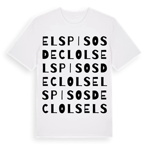 els Pisos de Clols ordlek t-shirt – ekologisk bomull t-shirt från Pinshirt