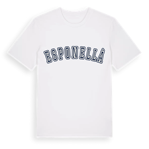 Esponellà college t-shirt – ekologisk bomull t-shirt från Pinshirt