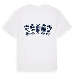 Espot college t-shirt – ekologisk bomull t-shirt från Pinshirt