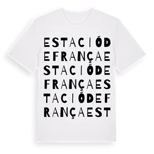 Estació de França ordlek t-shirt – ekologisk bomull t-shirt från Pinshirt