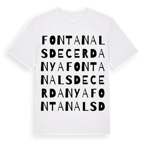 Fontanals de Cerdanya ordlek t-shirt – ekologisk bomull t-shirt från Pinshirt