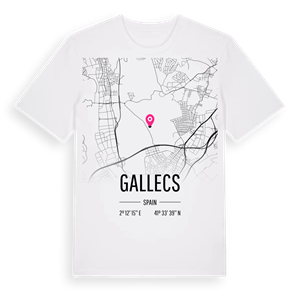 Gallecs karta t-shirt – ekologisk bomull t-shirt från Pinshirt