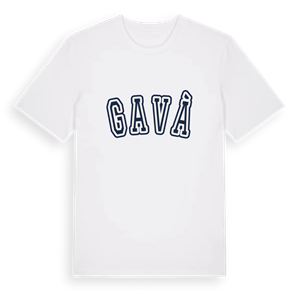 Gavà college t-shirt – ekologisk bomull t-shirt från Pinshirt