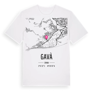 Gavà karta t-shirt – ekologisk bomull t-shirt från Pinshirt