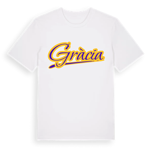 Gràcia baseball t-shirt – ekologisk bomull t-shirt från Pinshirt