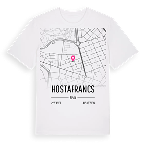 Hostafrancs karta t-shirt – ekologisk bomull t-shirt från Pinshirt