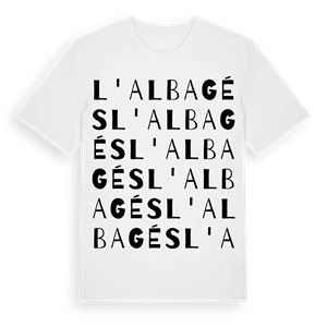 l'Albagés ordlek t-shirt – ekologisk bomull t-shirt från Pinshirt