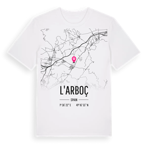 l'Arboç karta t-shirt – ekologisk bomull t-shirt från Pinshirt