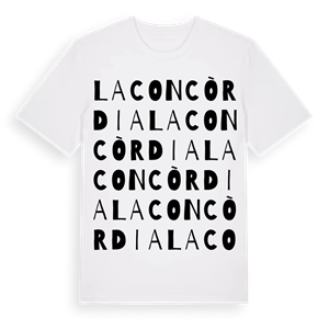 la Concòrdia ordlek t-shirt – ekologisk bomull t-shirt från Pinshirt