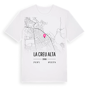 la Creu Alta karta t-shirt – ekologisk bomull t-shirt från Pinshirt