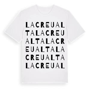 la Creu Alta ordlek t-shirt – ekologisk bomull t-shirt från Pinshirt