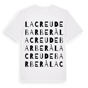 la Creu de Barberà ordlek t-shirt – ekologisk bomull t-shirt från Pinshirt