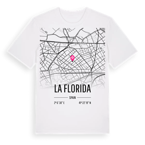 la Florida karta t-shirt – ekologisk bomull t-shirt från Pinshirt