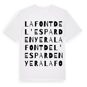 la Font de l'Espardenyera ordlek t-shirt – ekologisk bomull t-shirt från Pinshirt