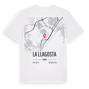 la Llagosta karta t-shirt – ekologisk bomull t-shirt från Pinshirt
