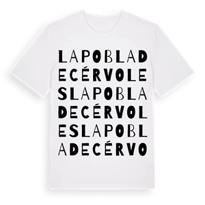 la Pobla de Cérvoles ordlek t-shirt – ekologisk bomull t-shirt från Pinshirt