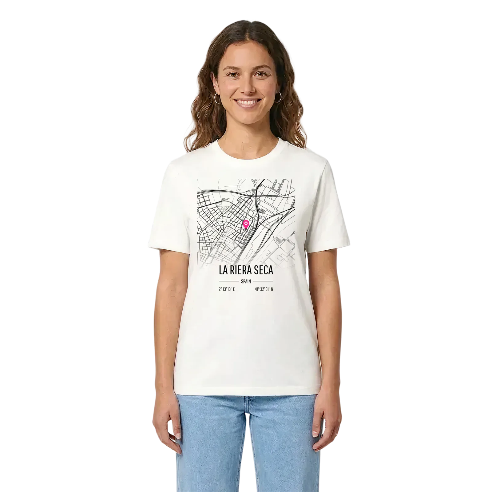 la Riera Seca karta t-shirt – White, i miljö