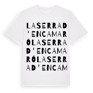 la Serra d'en Camaró ordlek t-shirt – ekologisk bomull t-shirt från Pinshirt
