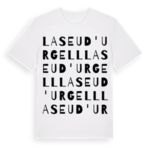 la Seu d'Urgell ordlek t-shirt – ekologisk bomull t-shirt från Pinshirt