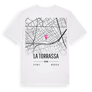 la Torrassa karta t-shirt – ekologisk bomull t-shirt från Pinshirt