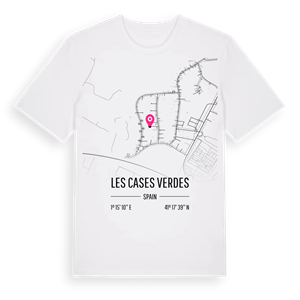les Cases Verdes karta t-shirt – ekologisk bomull t-shirt från Pinshirt