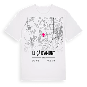 Lliçà d'Amunt karta t-shirt – ekologisk bomull t-shirt från Pinshirt