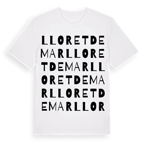 Lloret de Mar ordlek t-shirt – ekologisk bomull t-shirt från Pinshirt