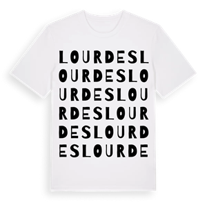 Lourdes ordlek t-shirt – ekologisk bomull t-shirt från Pinshirt