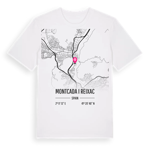 Montcada i Reixac karta t-shirt – ekologisk bomull t-shirt från Pinshirt