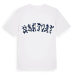 Montgat college t-shirt – ekologisk bomull t-shirt från Pinshirt