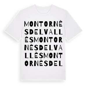 Montornès del Vallès ordlek t-shirt – ekologisk bomull t-shirt från Pinshirt