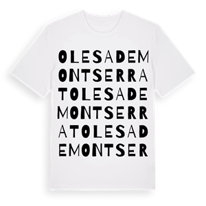 Olesa de Montserrat ordlek t-shirt – ekologisk bomull t-shirt från Pinshirt