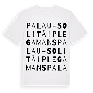 Palau-solità i Plegamans ordlek t-shirt – ekologisk bomull t-shirt från Pinshirt