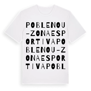 Poble Nou-Zona Esportiva ordlek t-shirt – ekologisk bomull t-shirt från Pinshirt