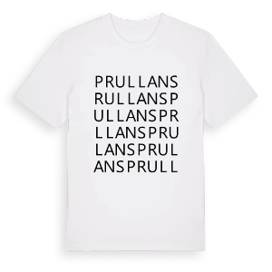Prullans ordlek t-shirt – ekologisk bomull t-shirt från Pinshirt