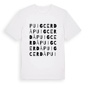 Puigcerdà ordlek t-shirt – ekologisk bomull t-shirt från Pinshirt