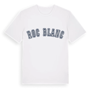 Roc Blanc college t-shirt – ekologisk bomull t-shirt från Pinshirt