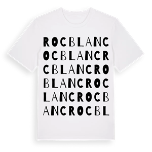 Roc Blanc ordlek t-shirt – ekologisk bomull t-shirt från Pinshirt