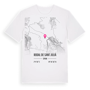 Rodal de Sant Julià karta t-shirt – ekologisk bomull t-shirt från Pinshirt