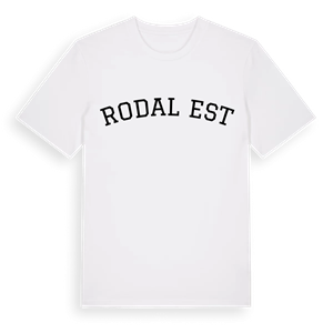 Rodal Est böjd t-shirt – ekologisk bomull t-shirt från Pinshirt