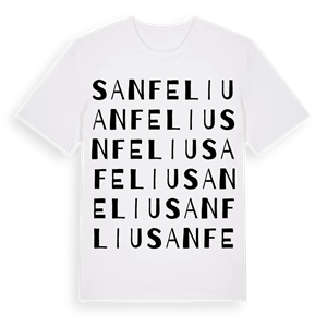 Sanfeliu ordlek t-shirt – ekologisk bomull t-shirt från Pinshirt