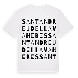 Sant Andreu de Llavaneres ordlek t-shirt – ekologisk bomull t-shirt från Pinshirt