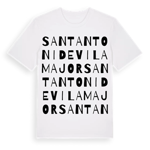 Sant Antoni de Vilamajor ordlek t-shirt – ekologisk bomull t-shirt från Pinshirt
