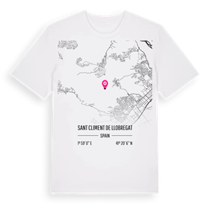 Sant Climent de Llobregat karta t-shirt – ekologisk bomull t-shirt från Pinshirt